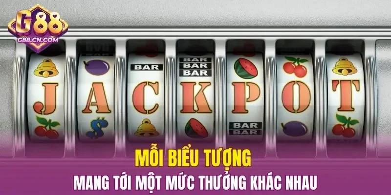 Mỗi biểu tượng mang tới một mức thưởng khác nhau